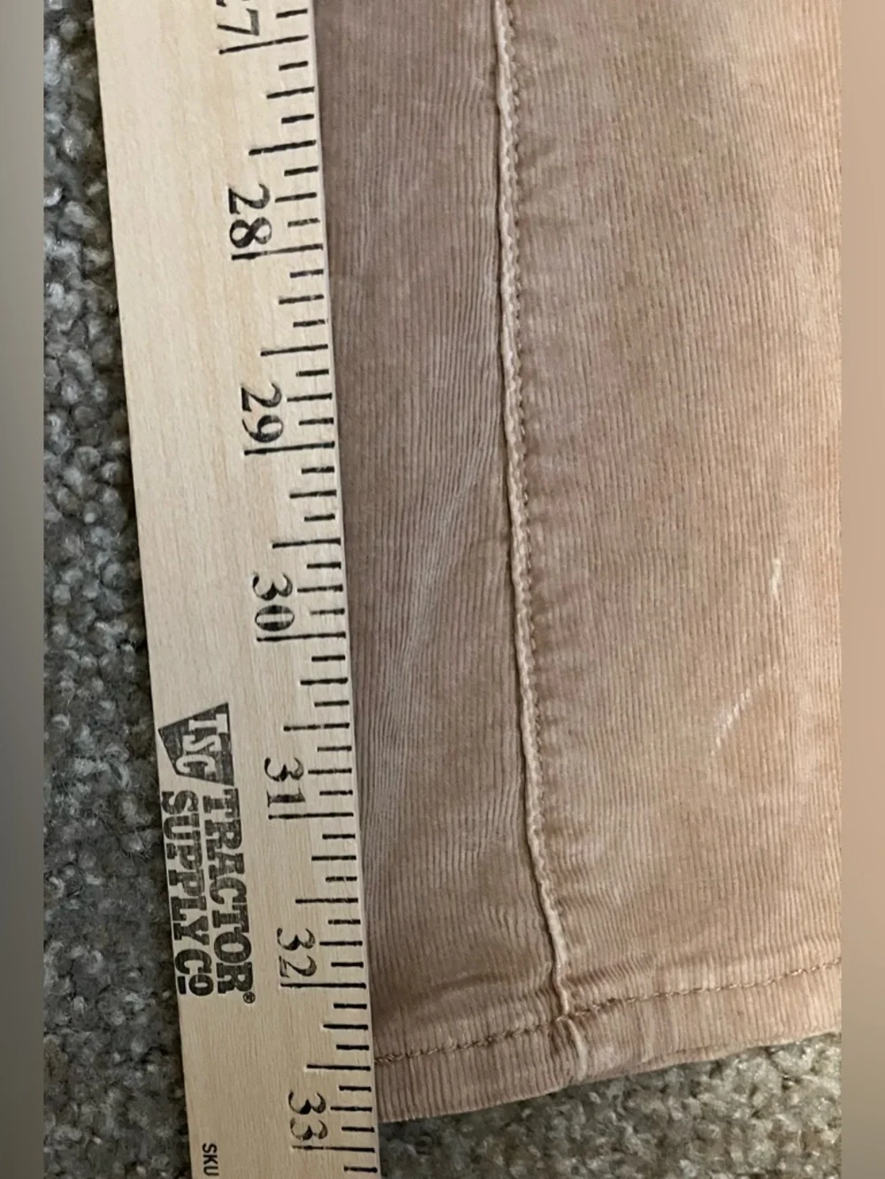 We the Free Mineral Wash Beige Wide-Leg Corduroy Jeans size 29